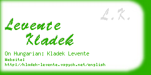 levente kladek business card